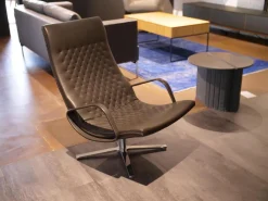 De Sede Loungesessel|Hochlehn-Sessel DS-51 A Leder Touch Espresso Braun Ton in Ton Gestell 4-Fuß Chrom