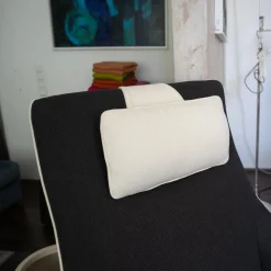 Bielefelder Werkstätten Relaxsessel|Hochlehnsessel Saloni Stoff Schwarz Palmira Cat. C 1640-191 Leder Weiß