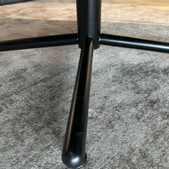 Brühl Relaxsessel|Hochlehnsessel Victor Stoff 4473 69 Dunkelblau Kreuzfuß Schwarz Inklusive Hocker