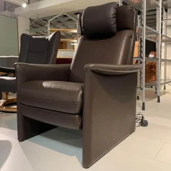COR Relaxsessel|Hochlehnsessel Zento Bezug Leder 843 Dunkelbraun Elektrisch Verstellbar
