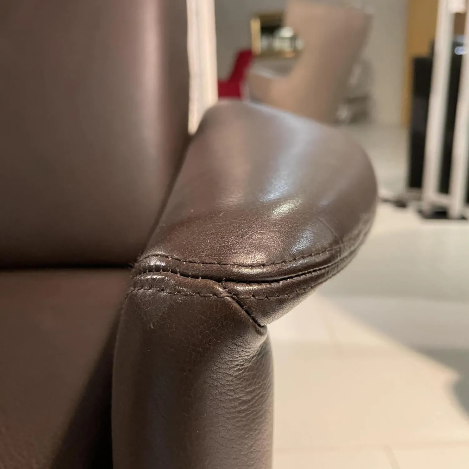 COR Relaxsessel|Hochlehnsessel Zento Bezug Leder 843 Dunkelbraun Elektrisch Verstellbar