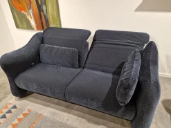 Brühl 2-Sitzer-Sofas|Hochlehnsofa Bongo Bay Stoff 4490 0069 Blau Neigungsverstellbar Mit Kissen