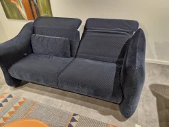 Brühl 2-Sitzer-Sofas|Hochlehnsofa Bongo Bay Stoff 4490 0069 Blau Neigungsverstellbar Mit Kissen