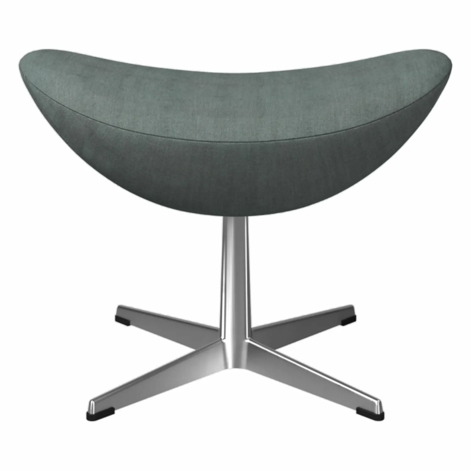 Fritz Hansen Hocker & Sitzsäcke|Hocker 3127 Stoff Re-Wool 0868 Aqua Natural Blau Gestell Sternfuß