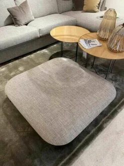 Bielefelder Werkstätten Hocker & Sitzsäcke|Hocker Adam Stoff Enza 222 Farbe 16676 Grau