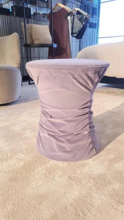 Walter Knoll Hocker & Sitzsäcke|Hocker Bellows Velourstoff Harald 2 652 Blue Grey Violett