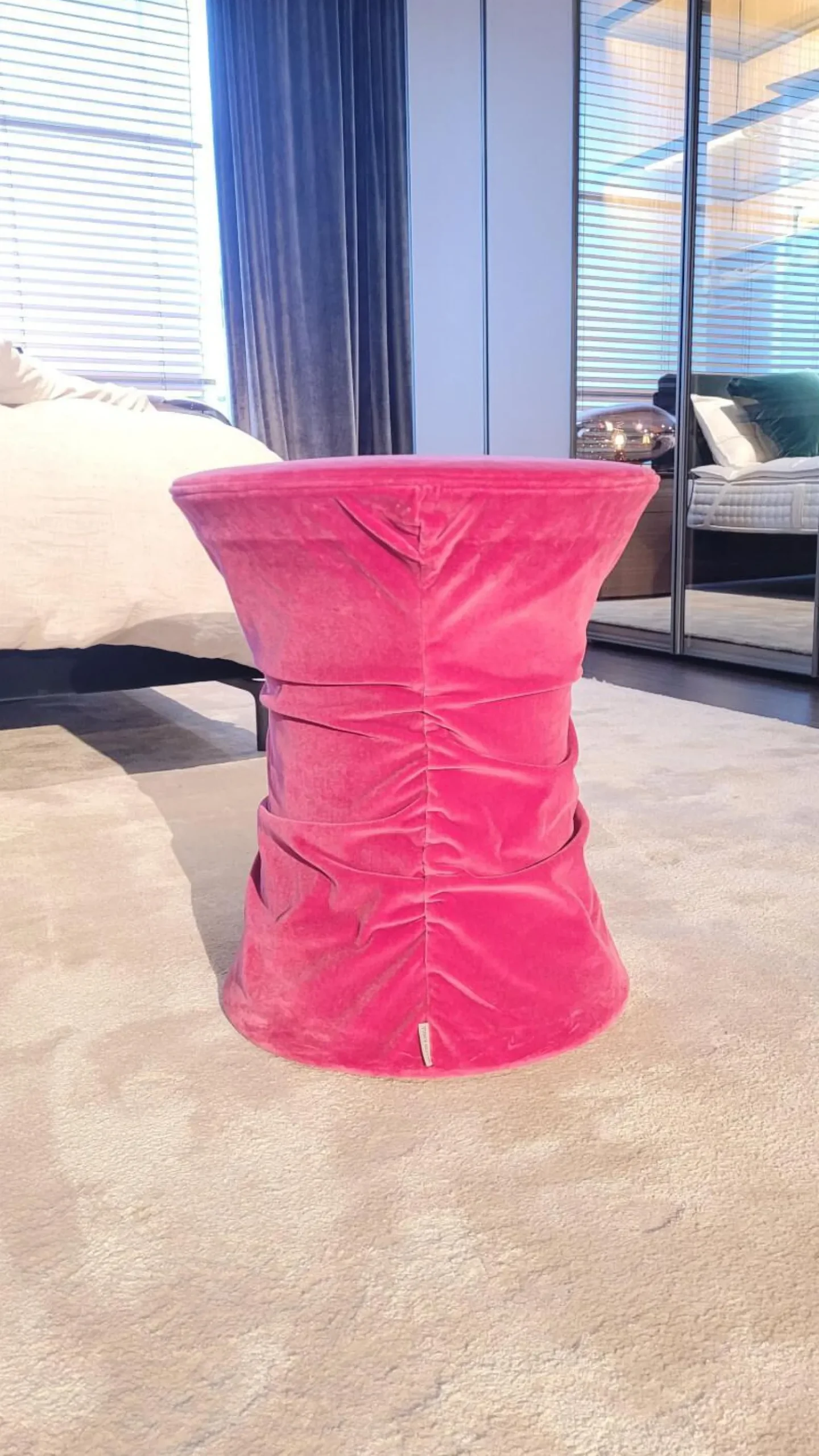 Walter Knoll Hocker & Sitzsäcke|Hocker Bellows Velourstoff Harald 2 612 Rose Rosa