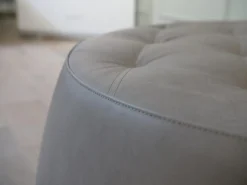 Signet Hocker & Sitzsäcke|Hocker Big Jack Bezug Leder Rancho Cora Grau Beige