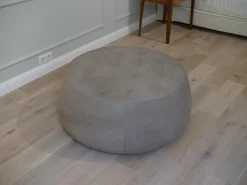 Signet Hocker & Sitzsäcke|Hocker Big Jack Bezug Leder Rancho Cora Grau Beige