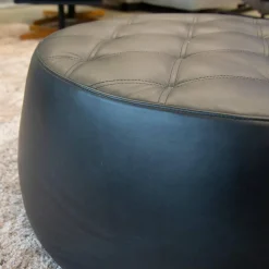 Signet Hocker & Sitzsäcke|Hocker Big Jack Leder Alamo Schwarz