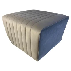 Christine Kröncke Hocker & Sitzsäcke|Hocker Boudoir Bezug Stoff 5002 Accente 9502 Flannel Gray Grau Mit Teflongleitern