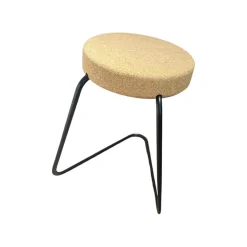 Tecta Hocker & Sitzsäcke|Hocker CC2 Kork Metall Schwarz Pulverbeschichtet