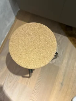 Tecta Hocker & Sitzsäcke|Hocker CC2 Kork Metall Schwarz Pulverbeschichtet