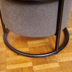 COR Hocker & Sitzsäcke|Hocker Drop 079100 Bezug Stoff 7205 Torf Braun Gestell M20 Schwarz Lack