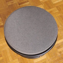 COR Hocker & Sitzsäcke|Hocker Drop 079100 Bezug Stoff 7205 Torf Braun Gestell M20 Schwarz Lack