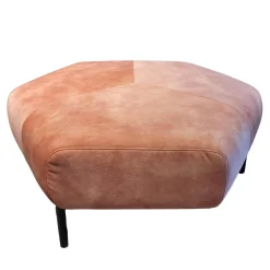 Comfort Republic Hocker & Sitzsäcke|Hocker Franz Stoff Blossom PG IV Rosa Füße Metall Schwarz