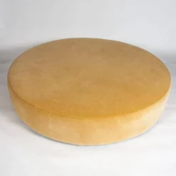 B&B Italia Hocker & Sitzsäcke|Hocker Harry Stoff Luni 2528450 Samt Rustikal Messing Goldgelb Füße Schwarz