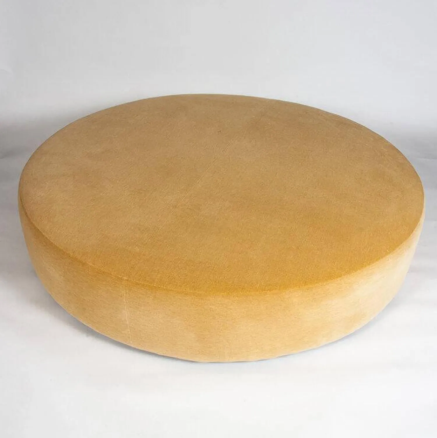 B&B Italia Hocker & Sitzsäcke|Hocker Harry Stoff Luni 2528450 Samt Rustikal Messing Goldgelb Füße Schwarz