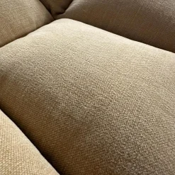 B&B Italia Hocker & Sitzsäcke|Hocker Husk Schale Schwarz Gestell Eiche Hell Gebürstet Mit Kissen Bezug Stoff Bellano Havana Beige