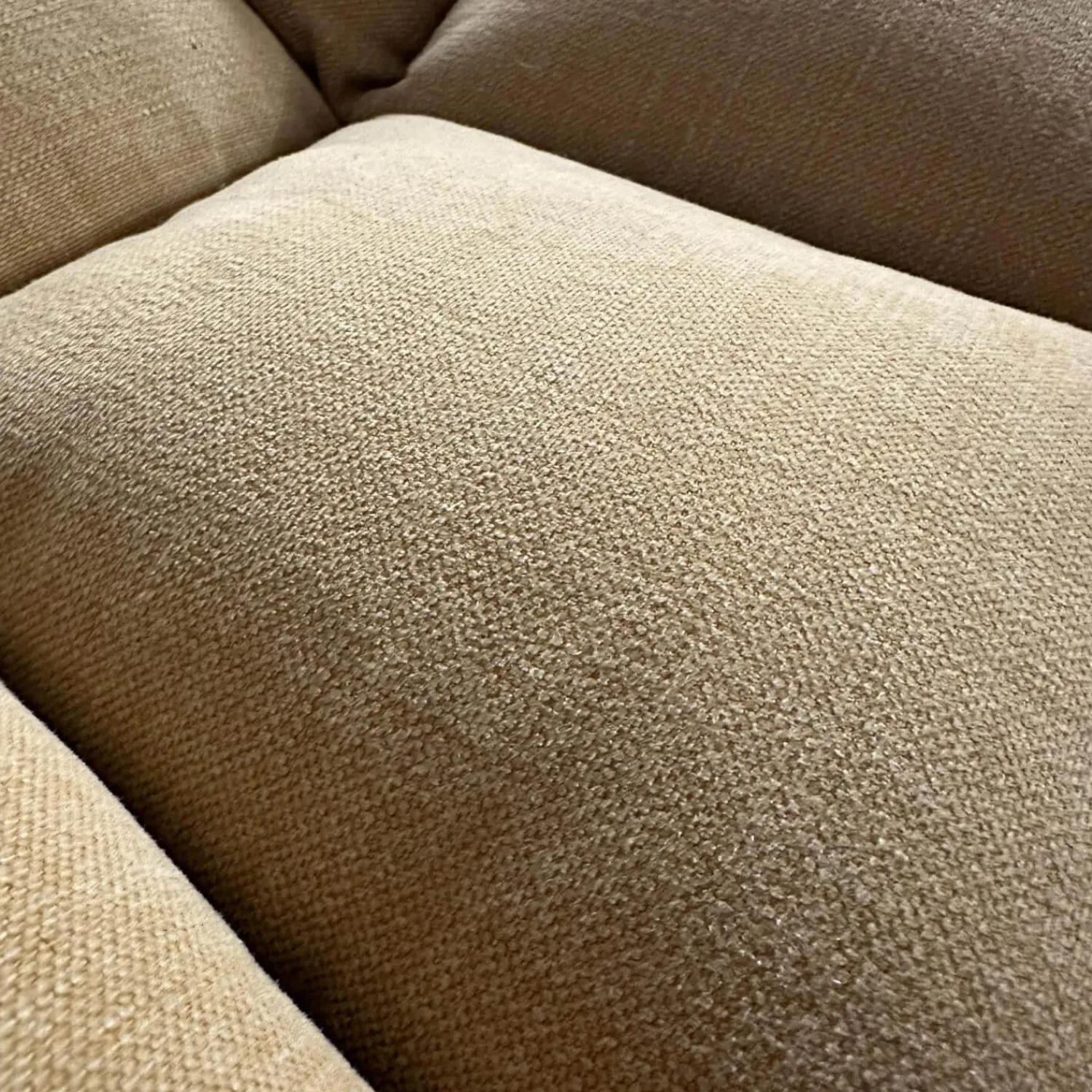 B&B Italia Hocker & Sitzsäcke|Hocker Husk Schale Schwarz Gestell Eiche Hell Gebürstet Mit Kissen Bezug Stoff Bellano Havana Beige