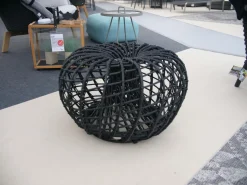 Cane Line Hocker & Sitzsäcke|Hocker Nest Weave Lava Grey Schwarz Grau