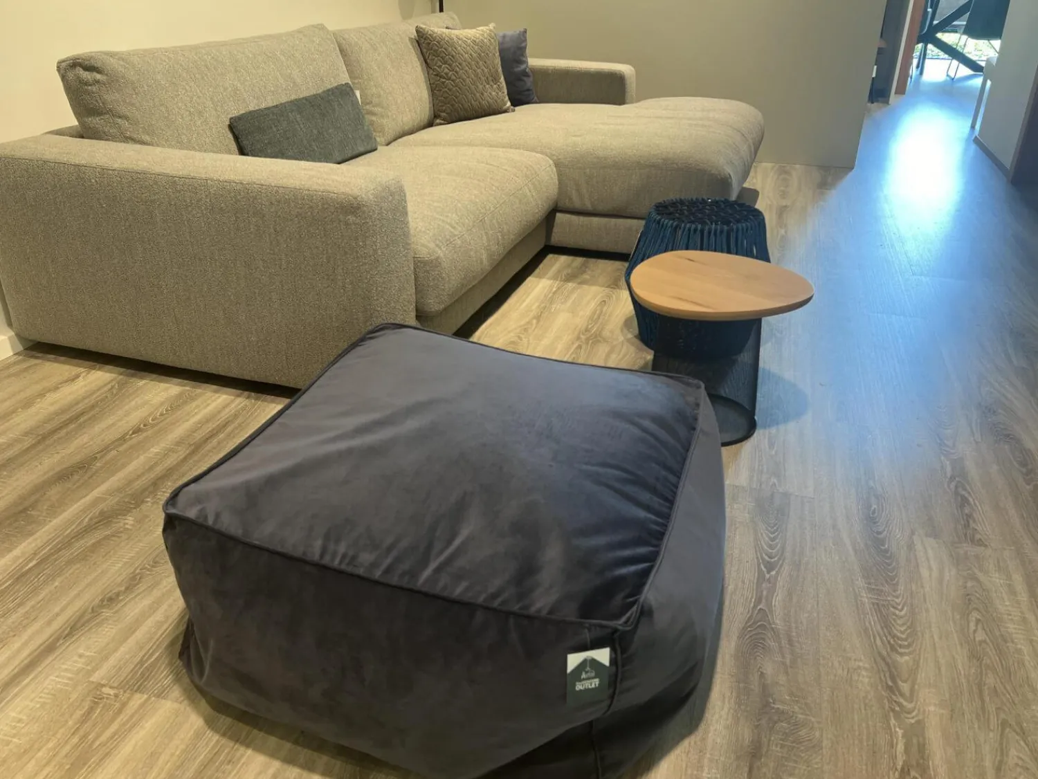 Candy Hocker & Sitzsäcke|Hocker Noppa 7239 Stoff Velvet Navy Blau