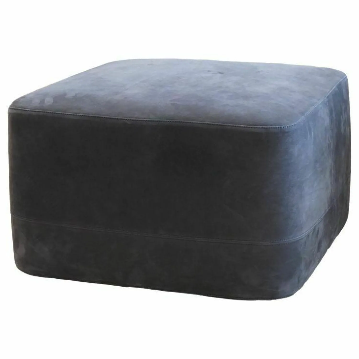 Poliform Hocker & Sitzsäcke|Hocker Pouf New York Leder Nabuk 5 Grafite Cat. Y Grau