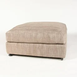 Flexform Hocker & Sitzsäcke|Hocker Zeno Stoff Edison 913 Braun Beige Gestell Metall Brüniert