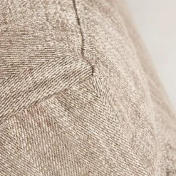 Flexform Hocker & Sitzsäcke|Hocker Zeno Stoff Edison 913 Braun Beige Gestell Metall Brüniert