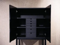 Lambert Vitrinen & Highboards|Kabinettschrank Mingkasa Front Eggshell Lack Grau Grün Eiche Massiv Schwarz Gebeizt Und Lackiert
