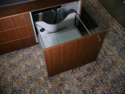 Walter Knoll Schreibtische & Sekretäre|Keypiece Communication Desk Nussbaum Höhenverstellbar Mit Leder Ein- Und Auflagen