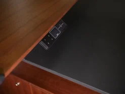 Walter Knoll Schreibtische & Sekretäre|Keypiece Communication Desk Nussbaum Höhenverstellbar Mit Leder Ein- Und Auflagen