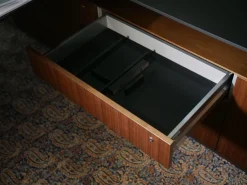 Walter Knoll Schreibtische & Sekretäre|Keypiece Communication Desk Nussbaum Höhenverstellbar Mit Leder Ein- Und Auflagen