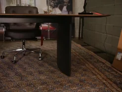 Walter Knoll Schreibtische & Sekretäre|Keypiece Communication Desk Nussbaum Höhenverstellbar Mit Leder Ein- Und Auflagen