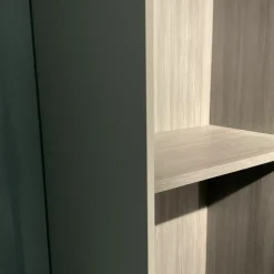 Kettnaker Kleiderschränke|Kleiderschrank Grip Lack Matt Lichtgrau Innen Eiche Melamin Anthrazit