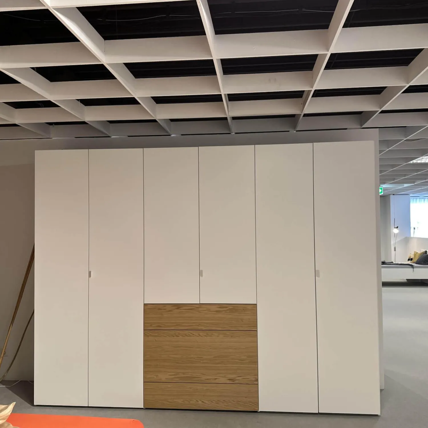 Hülsta Kleiderschränke|Kleiderschrank Multi Forma Lack Reinweiss Akzent Natureiche