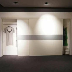 Interlübke Kleiderschränke|Kleiderschrank Schiebetürensystem Sipario Lack Kristallweiß