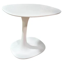 B&B Italia Beistelltische|Kleiner Tisch Awa TA1 Kunststoff Weiß Soft-Touch-Effekt