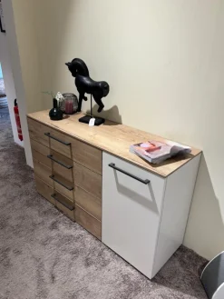 Musterring Kommoden & Sideboards|Kommode Airline 300 Lack Bianco Weiß Matt Absetzung Eiche Silea 4 Schubkästen Und 1 Tür