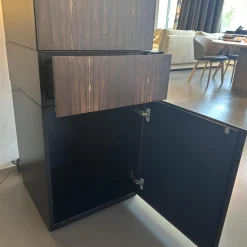 Kettnaker Kommoden & Sideboards|Kommode Alea Edelfurnier Zirikote Lack Schwarz Mit Drehfunktion