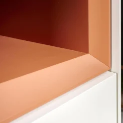 Interlübke Kommoden & Sideboards|Kommode Cube Light Spanplatte Mattlack Schneeweiß Guave Abdeckplatte Glas