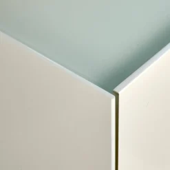 Interlübke Kommoden & Sideboards|Kommode Cube Light Spanplatte Mattlack Schneeweiß Guave Abdeckplatte Glas