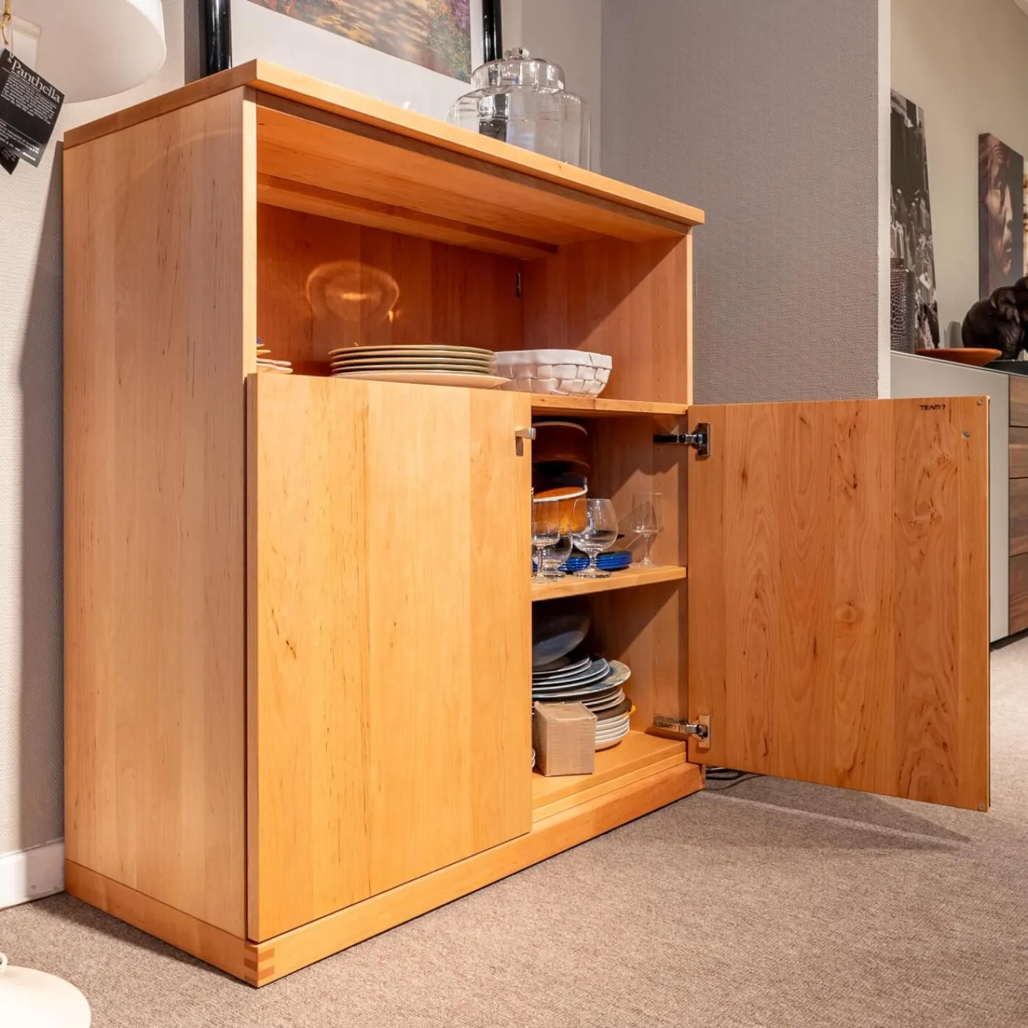 Team 7 Kommoden & Sideboards|Kommode Cubus Holz Erle Massiv mit 2 Türen