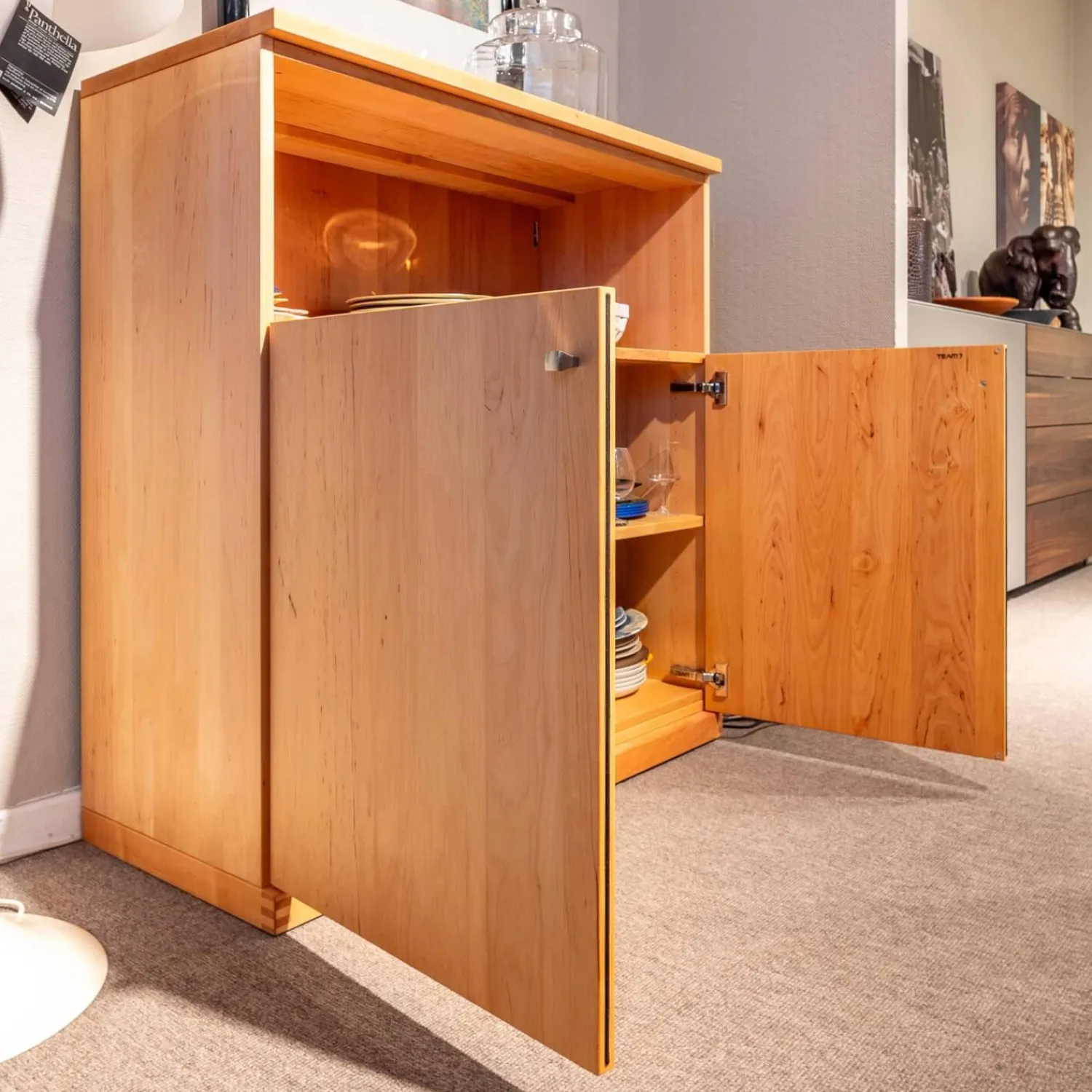 Team 7 Kommoden & Sideboards|Kommode Cubus Holz Erle Massiv mit 2 Türen