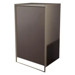 Möller Design Kommoden & Sideboards|Kommode Lean Box Lack Matt 224 Graphitgrau Vorne Kufe Hinten Stützfüße