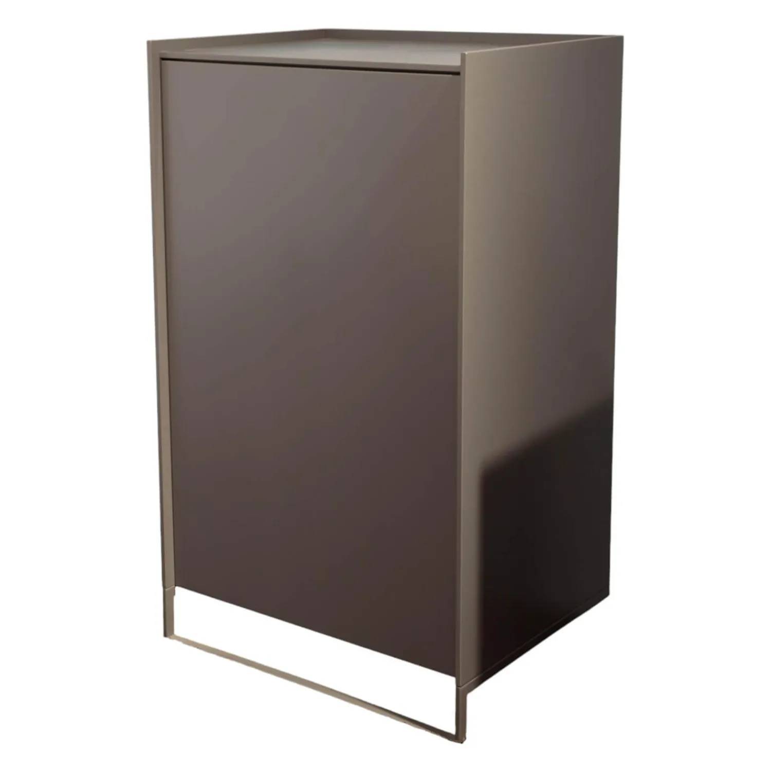 Möller Design Kommoden & Sideboards|Kommode Lean Box Lack Matt 224 Graphitgrau Vorne Kufe Hinten Stützfüße