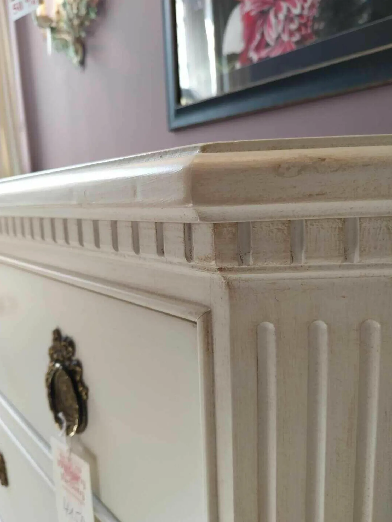 Salda Kommoden & Sideboards|Kommode Massivholz Kirsche Weiss mit 3 Schüben