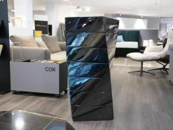 Porada Kommoden & Sideboards|Kommode Piroette Lack Schwarz Hochglanz