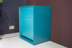 Möller Design Kommoden & Sideboards|Kommode Rag Box K60 Lack Matt 333 Petrol Blau Mit 3 Schubladen