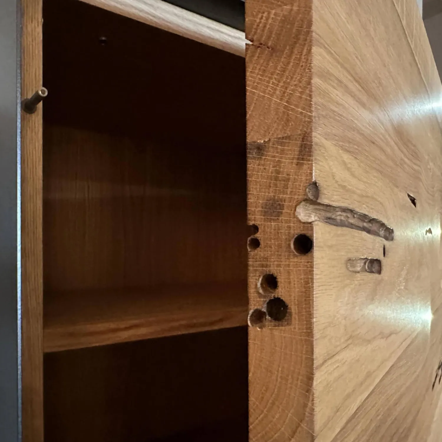 Riva1920 Kommoden & Sideboards|Kommode Rialto Front Briccola Pfahlholz Aus Venedig Korpus Eisen Lackiert Mit 2 Türen